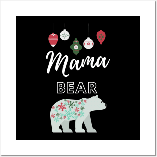 Christmas Theme Polar Mama Bear Posters and Art